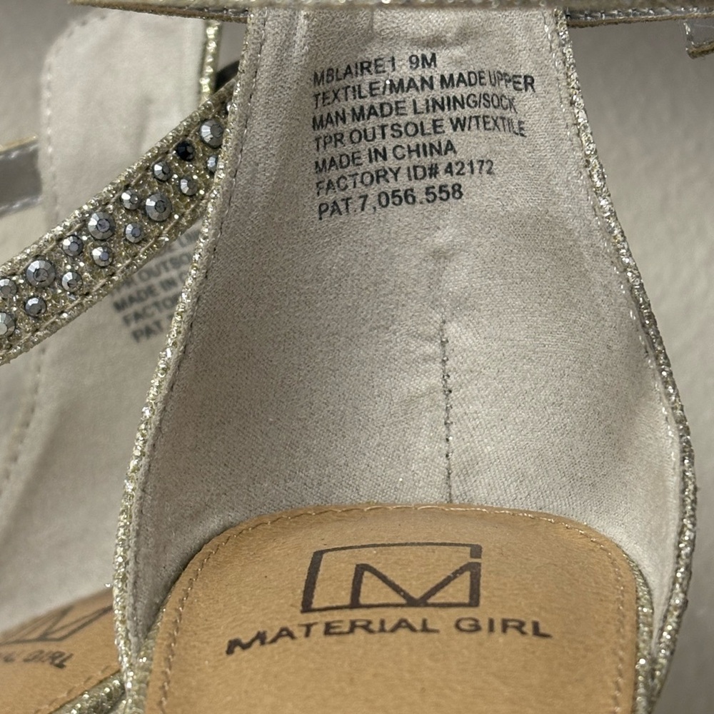 Material Girl Silver Glitter Heels - Picture 2 of 3